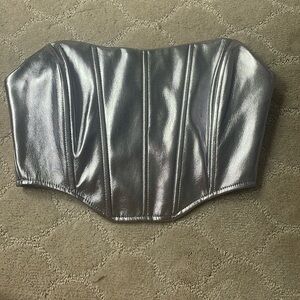Silver Corset Top
